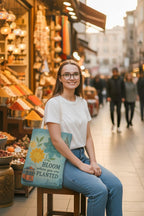 Kanvas İstanbul Bloom Baskılı Bez Çanta
