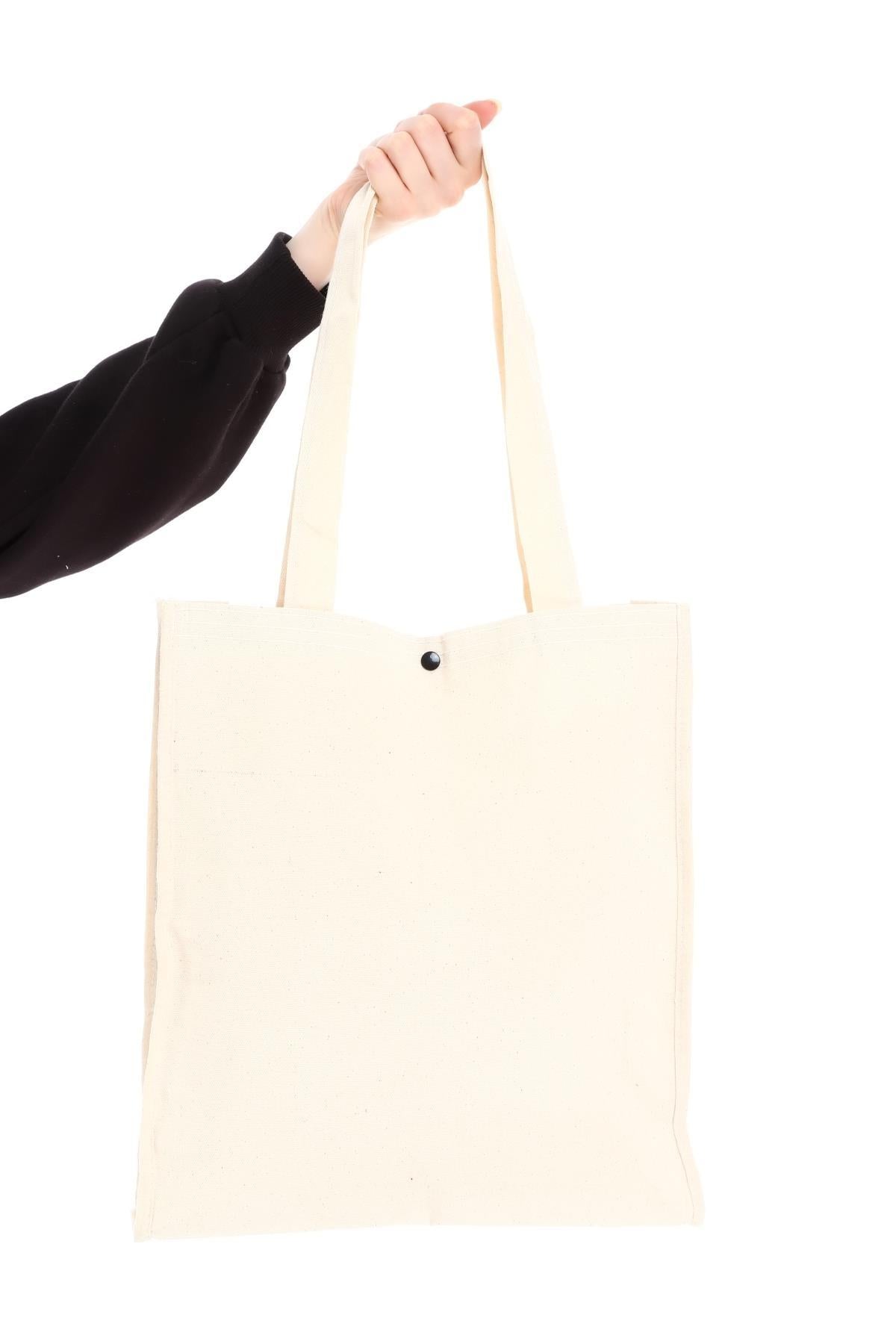 Kanvas Tam Körüklü Çıtlı Bez Çanta