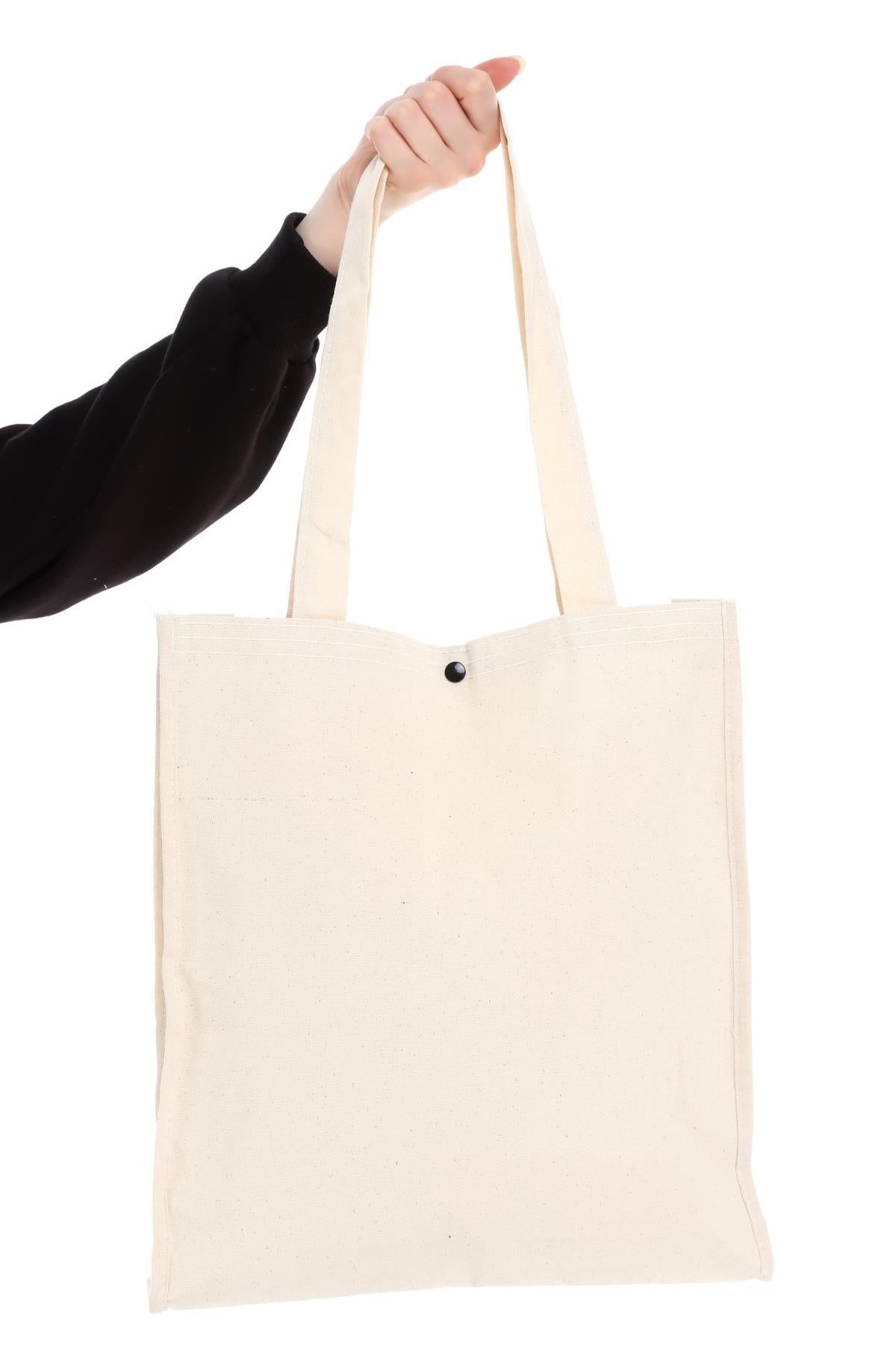 Kanvas Tam Körüklü Çıtlı Bez Çanta