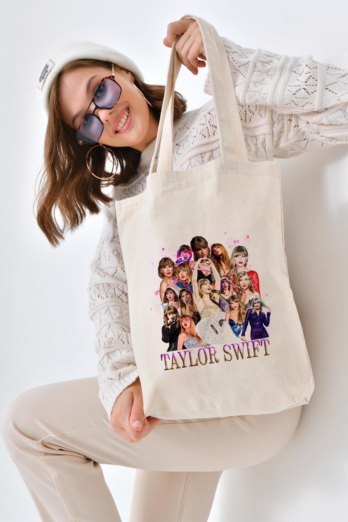 Kanvas Taylor Swift Baskılı Bez Çanta