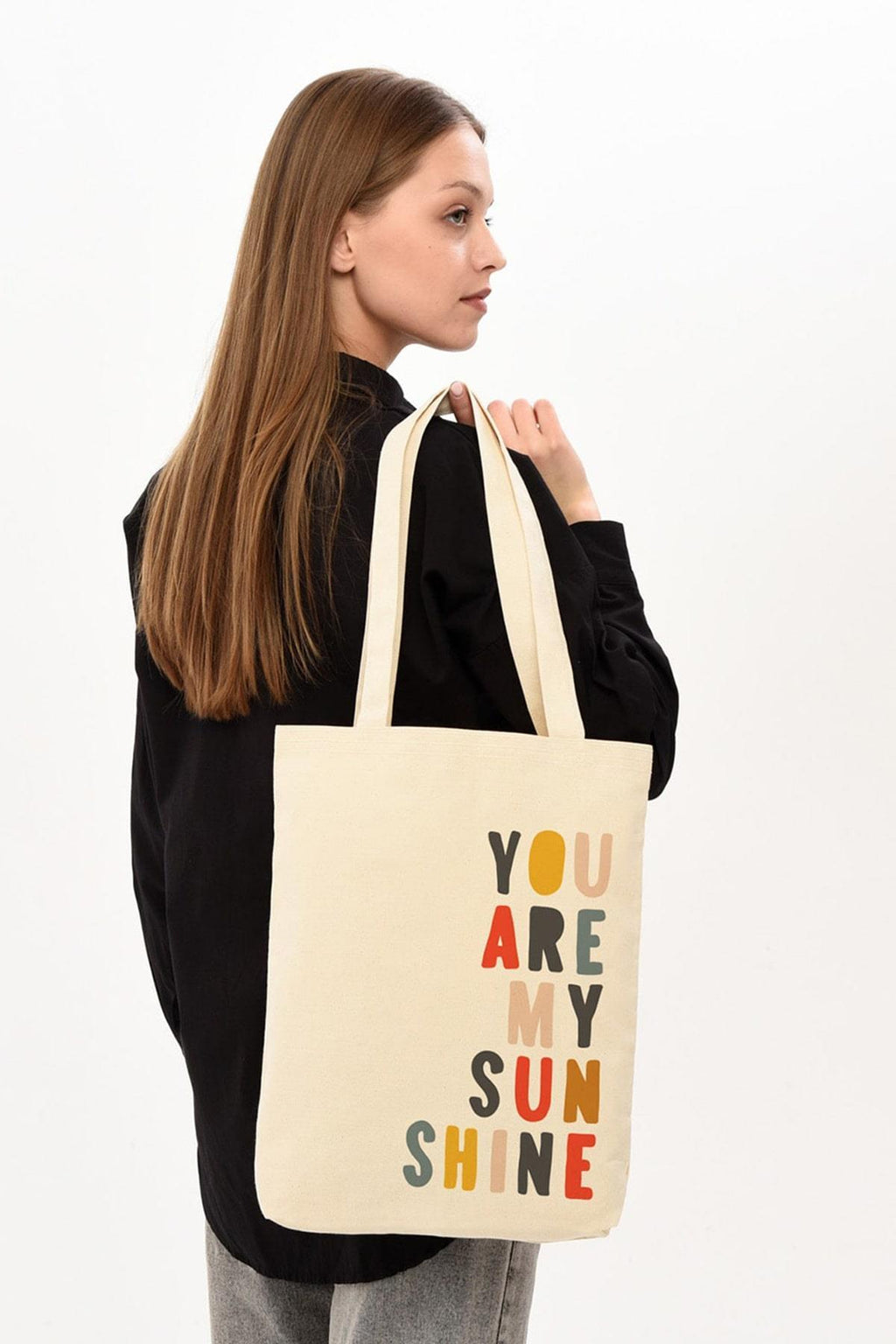 Kanvas You Are My Sun Baskılı Bez Çanta