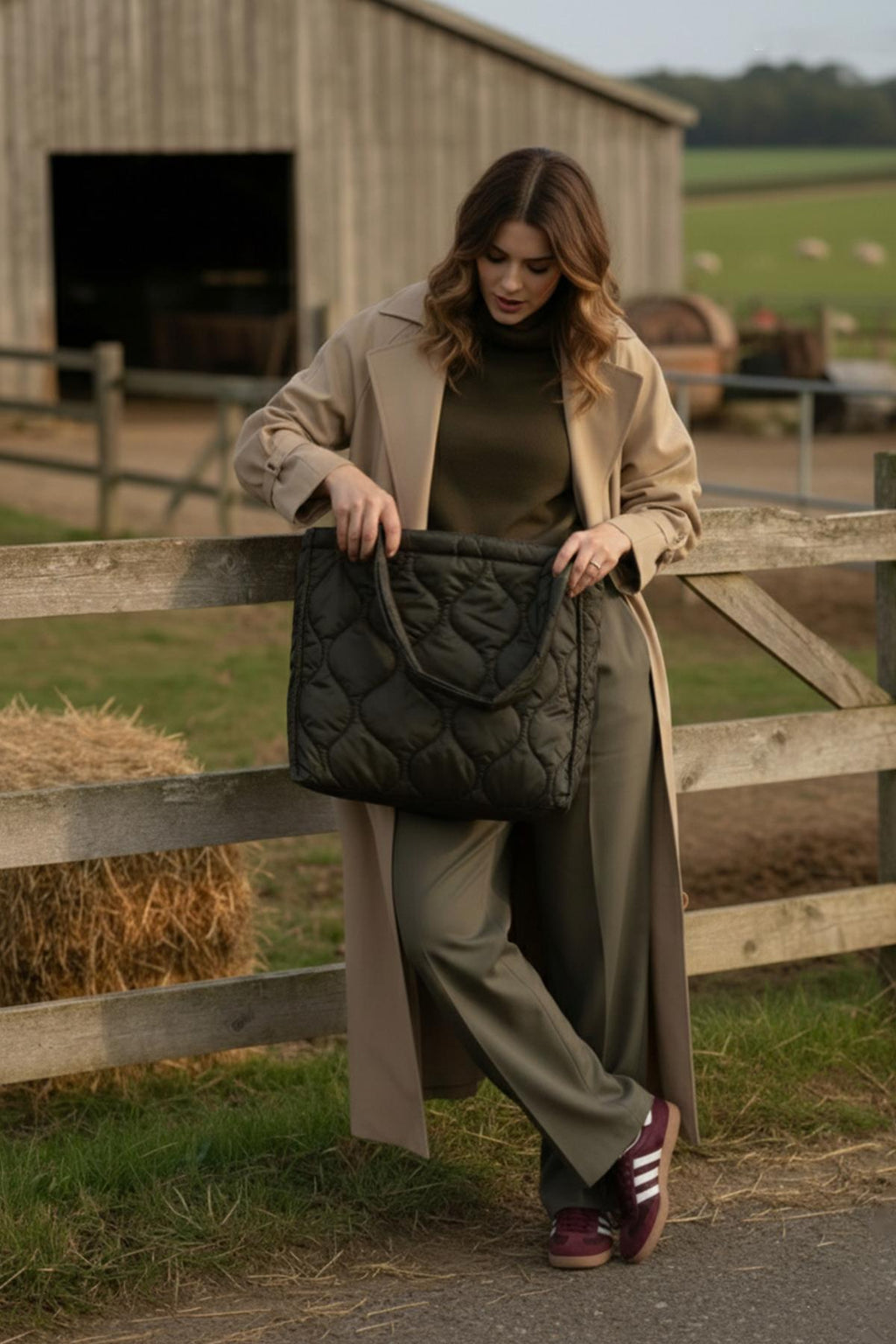 Yeşil Kapitone Çanta - Puffer Bag