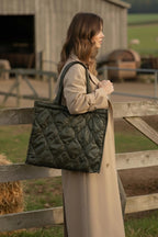 Yeşil Kapitone Çanta - Puffer Bag