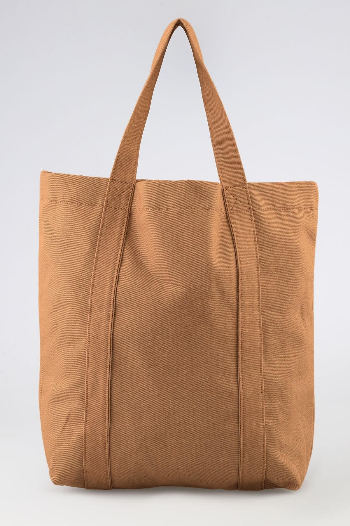 Kısa Sap Cepli Model Kiremit Çanta | 45cm Sap