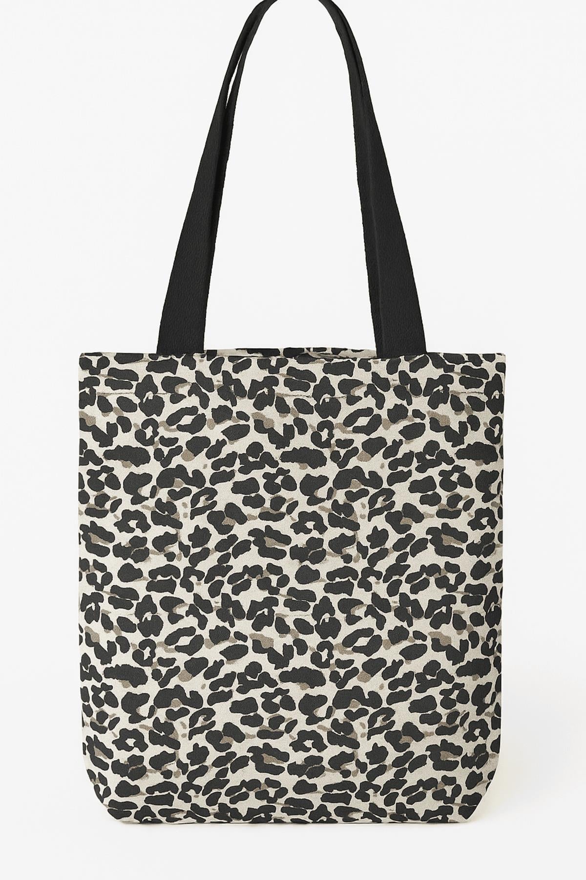 Fermuarlı Leopar Çanta | 34x40x8cm