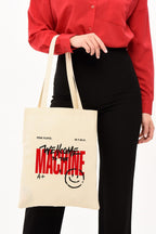 Machine Baskılı Ham Bez Çanta