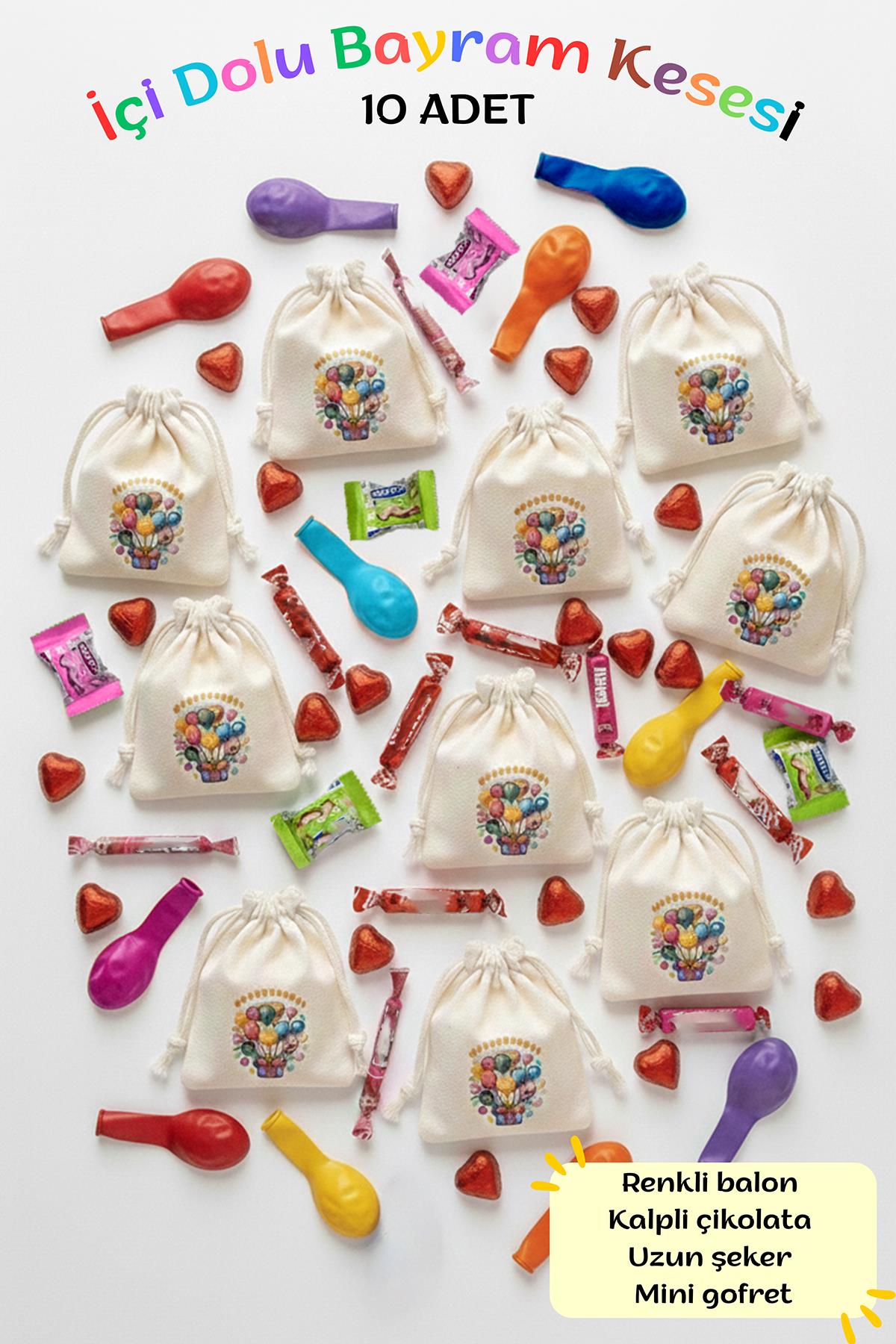 İçi Dolu Mini Bayram Kesesi 8x9cm (10ADET)