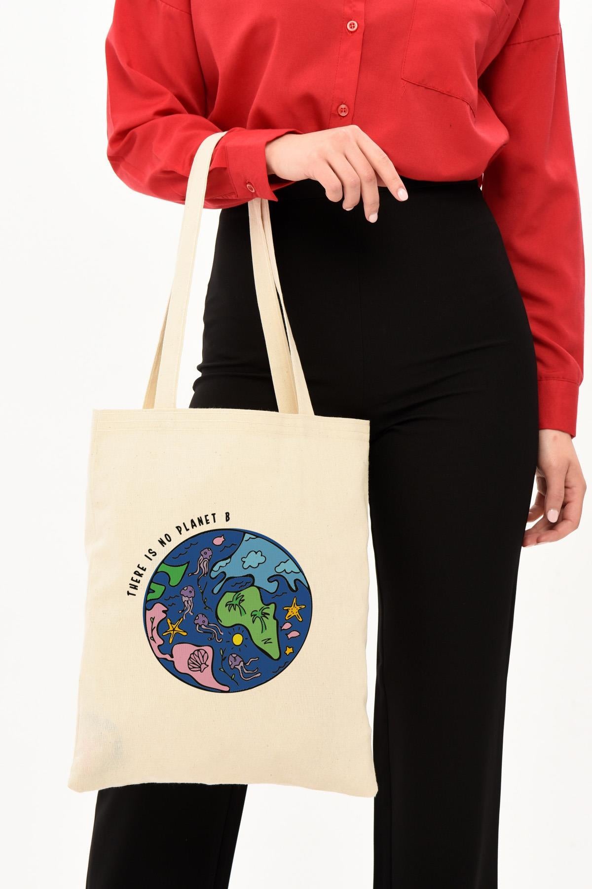 There Is No Planet B Baskılı Bez Çanta