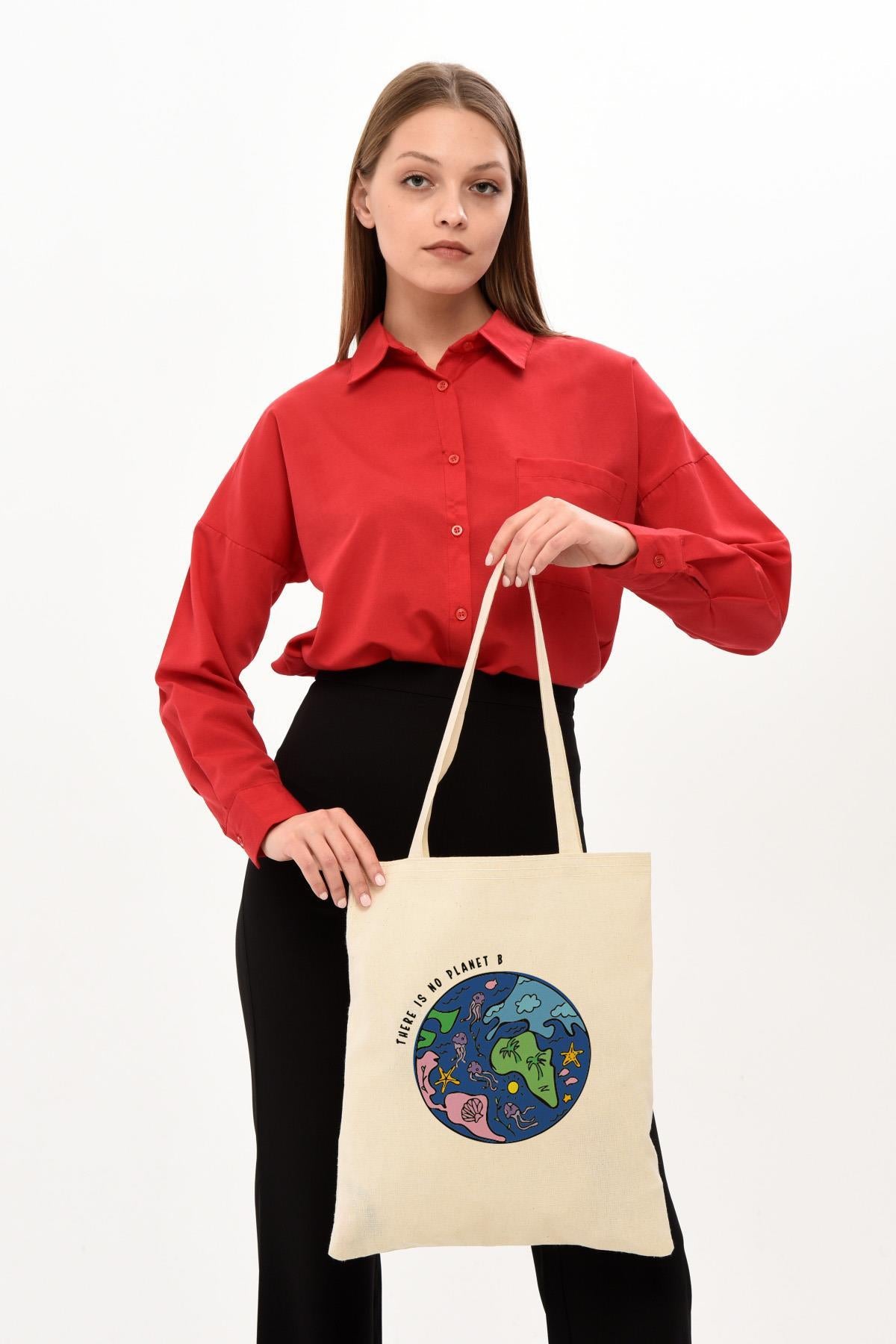 There Is No Planet B Baskılı Bez Çanta