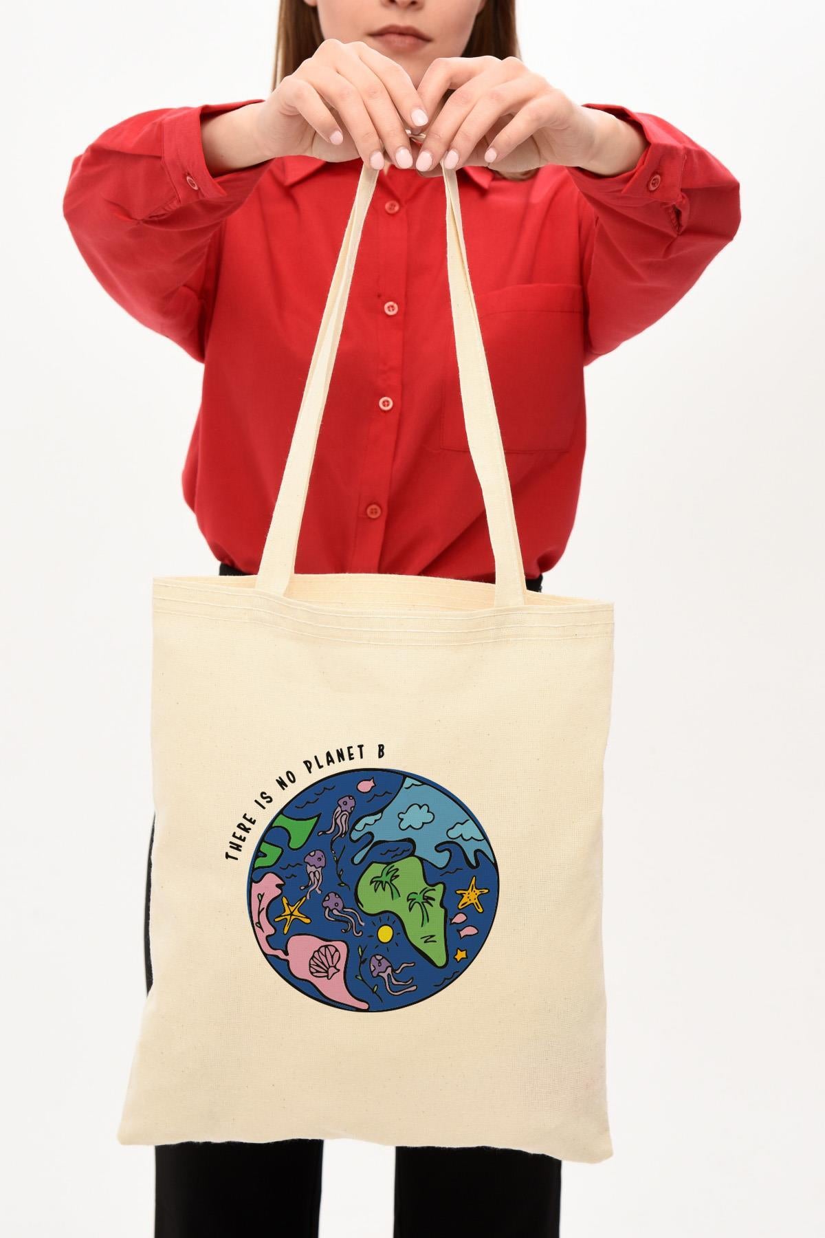 There Is No Planet B Baskılı Bez Çanta