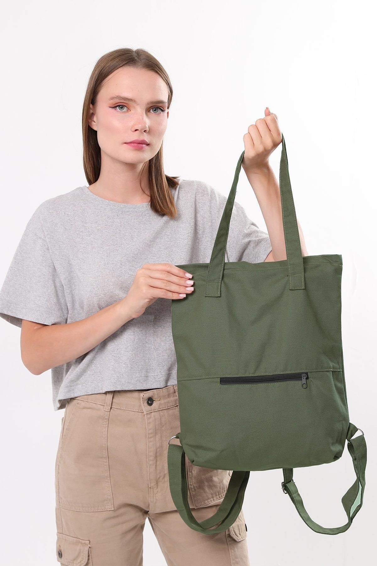 Unisex Koyu Yeşil Sırt Çantası