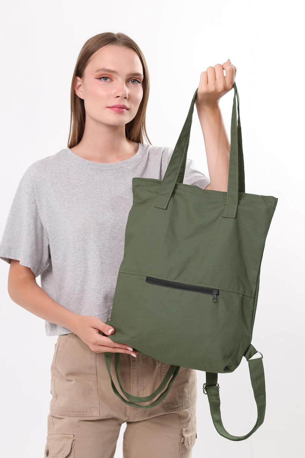 Unisex Koyu Yeşil Sırt Çantası