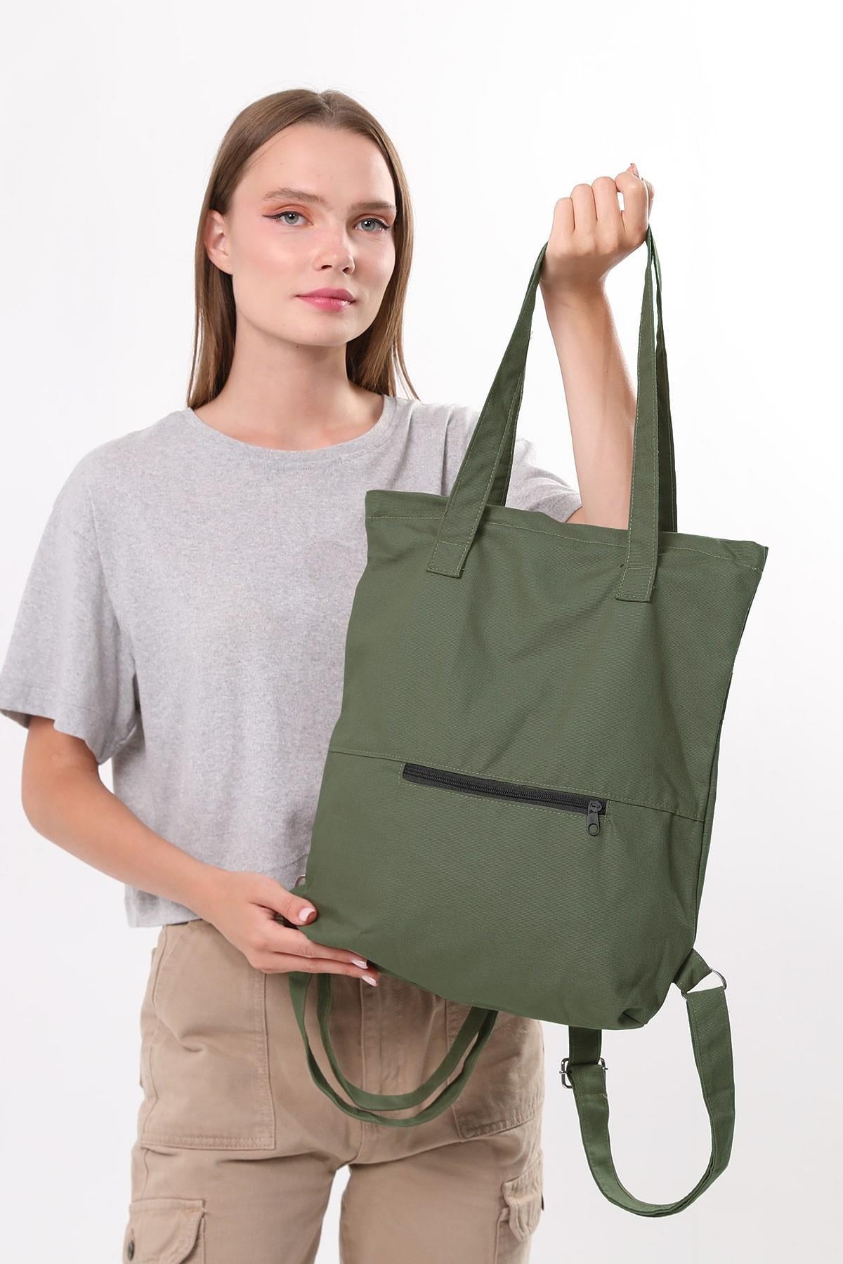 Unisex Koyu Yeşil Sırt Çantası