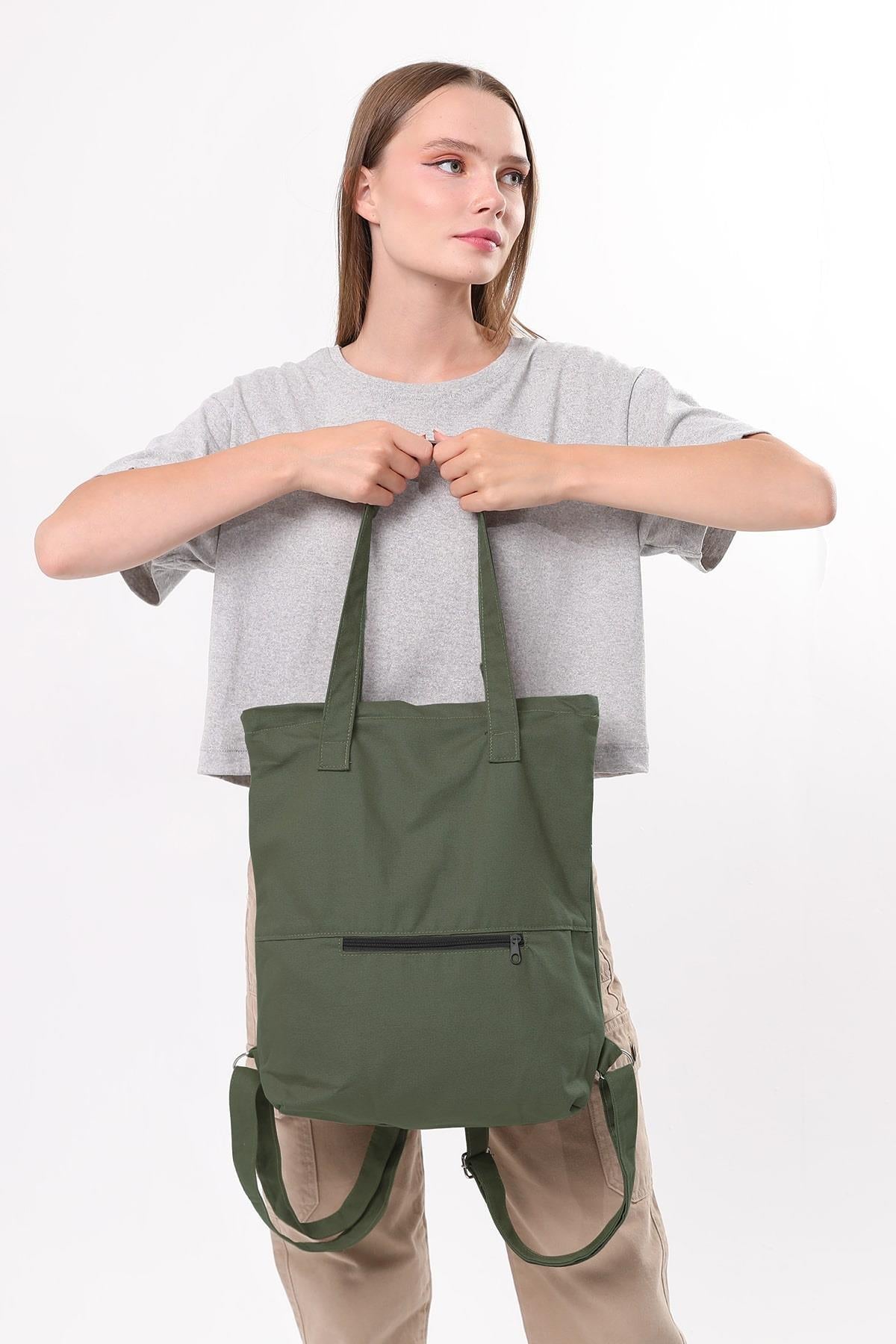 Unisex Koyu Yeşil Sırt Çantası